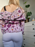 Floral blouse with ruffle, open shoulder LINDEX r.S