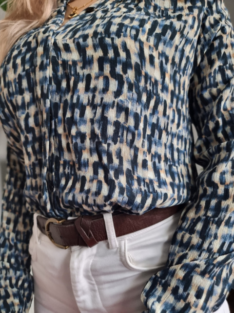 Halenka z viskózy, vintage, NAMÁČENÁ r. XS Halenka z viskózy, vintage, NAMÁČENÁ r. XS