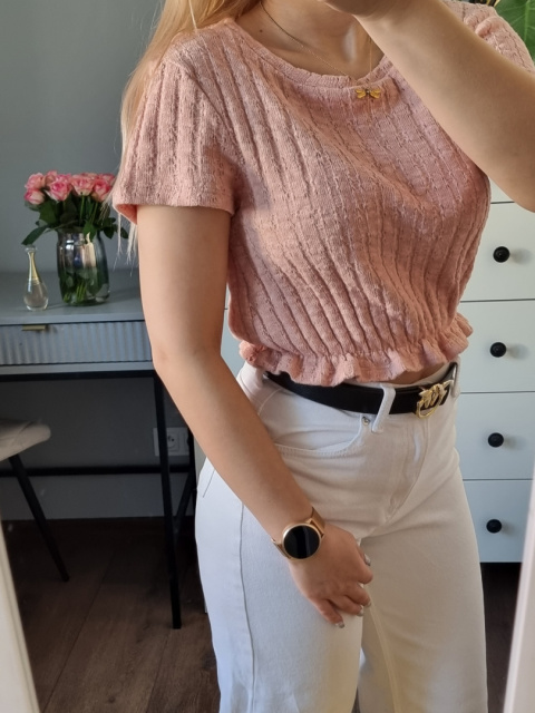 Meruňková halenka, pletená, NA-KD, velikost XS Meruňková halenka, pletená, NA-KD, velikost XS