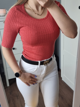 Red blouse, knitwear, CUBUS r. XS