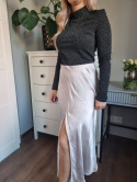 Maxi skirt, "satin", viscose, size M