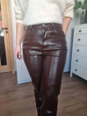 Brown glossy trousers ASOS 24/32