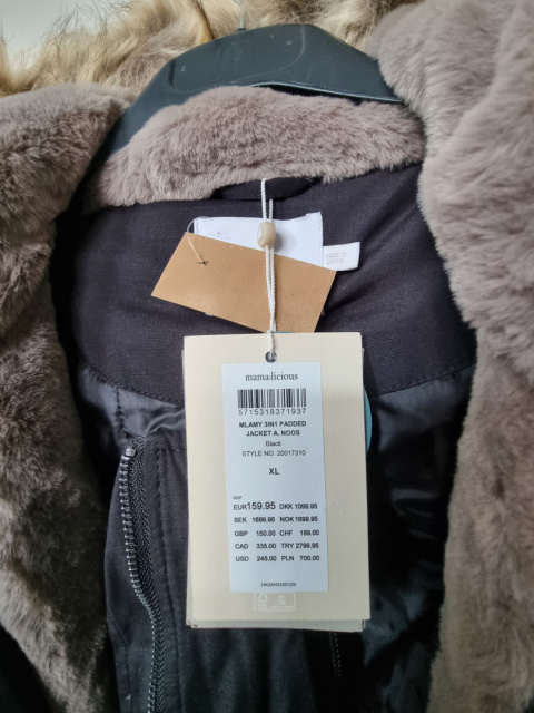 MAMA:LICIOUS kurtka wielofunkcyjna, ciąża, nosidełko dla dziecka r. XL MAMA:LICIOUS kurtka wielofunkcyjna, ciąża, nosidełko dla dziecka r. XL