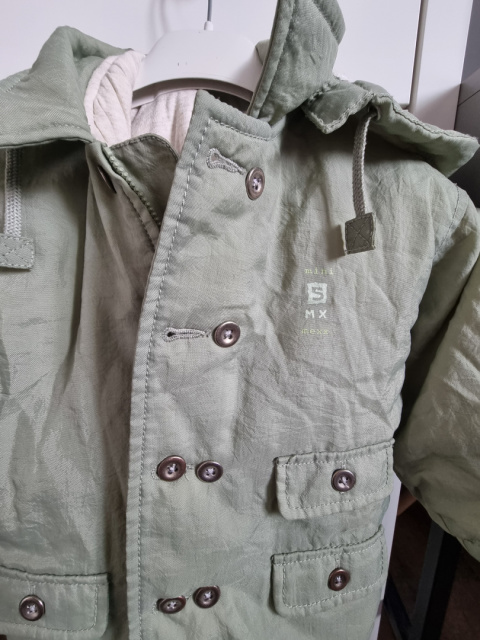 Green padded jacket MINI MEXX r. 74 12M Green padded jacket MINI MEXX r. 74 12M