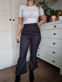 Warm pants. 7/8, flared, viscose, GINATRICOT, r. S