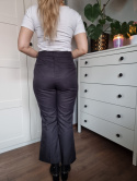 Warm pants. 7/8, flared, viscose, GINATRICOT, r. S