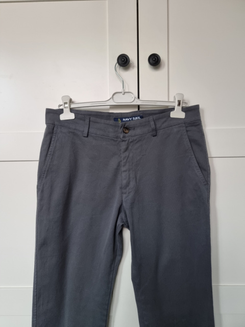 Grey striped trousers NAVY SAIL, r. 48 Grey striped trousers NAVY SAIL, r. 48