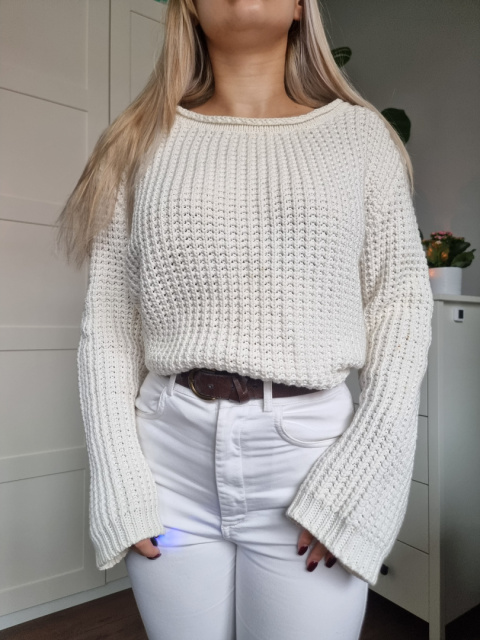 Biały sweter MOSS COPENHAGEN r.M Biały sweter MOSS COPENHAGEN r.M
