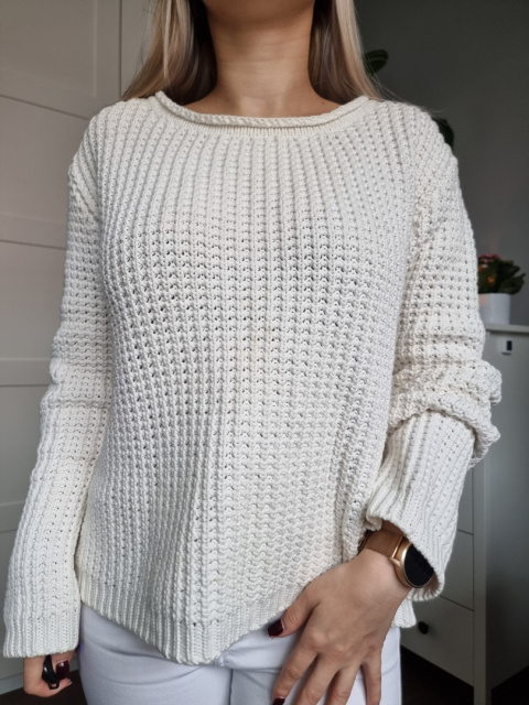 Biały sweter MOSS COPENHAGEN r.M Biały sweter MOSS COPENHAGEN r.M