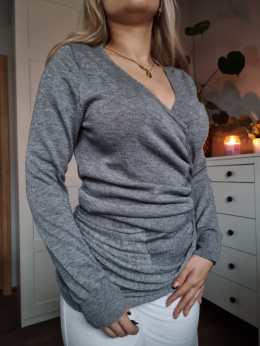 Zavinovací svetr, vlna, tencel, DONNA by MARIO CONTI, r. M
