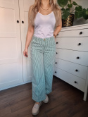 Spodnie w zielone paski dla dziewczynki na 14 lat / 164 cm, Sofie Schnoor