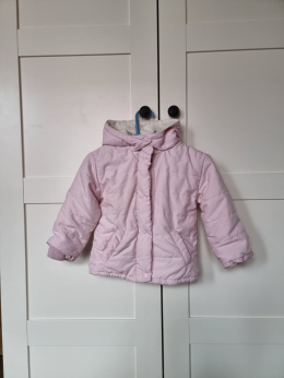 Różowa pikowana kurteczka na polarze, 92 cm, 2 latka