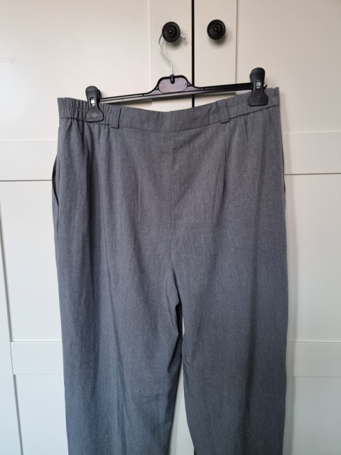 Szare melanżowe eleganckie spodnie, rozmiar 46/48 Szare melanżowe eleganckie spodnie, rozmiar 46/48