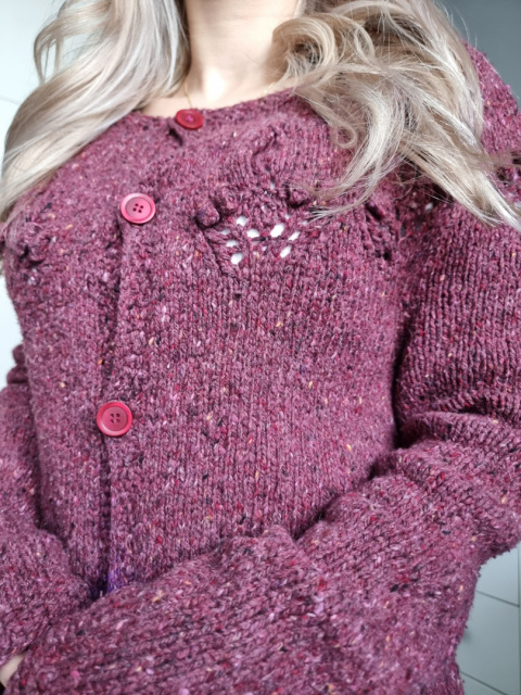 Bordowy sweter hand made Bordowy sweter hand made