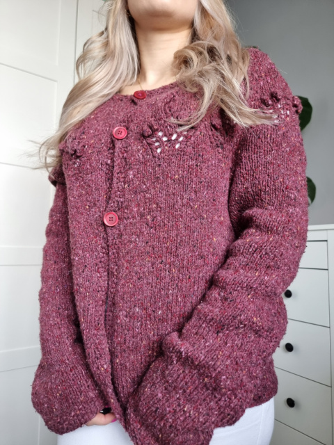Bordowy sweter hand made Bordowy sweter hand made