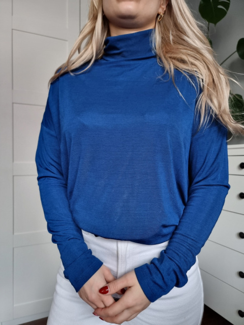 Cobalt blue lightweight oversized turtleneck Cobalt blue lightweight oversized turtleneck