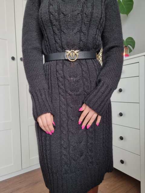 Black sweater dress with wool Black sweater dress with wool
