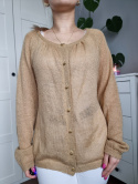Sweater with 60% mohair and gold buttons
