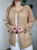 Sweater with 60% mohair and gold buttons