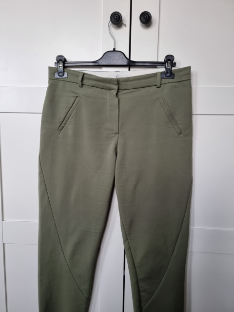 Zielone spodnie damskie, eleganckie Zielone spodnie damskie, eleganckie
