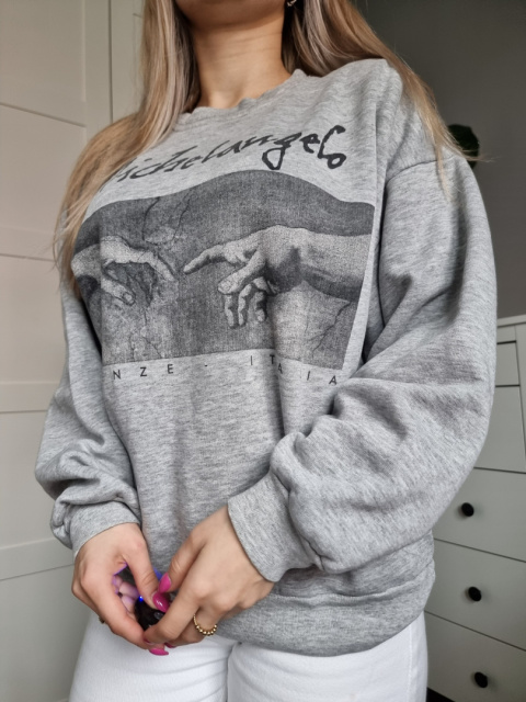 Šedá mikina s obrázkem Šedá mikina s obrázkem
