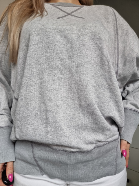 Šedá mikina Malene Birger, r. L Šedá mikina Malene Birger, r. L