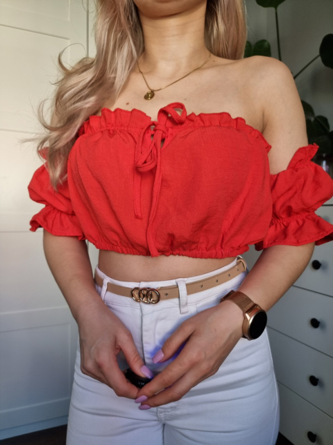 Red Spanish dress with a frill Red Spanish dress with a frill