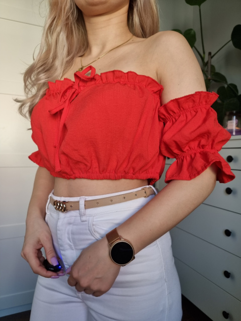Red Spanish dress with a frill Red Spanish dress with a frill