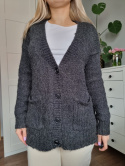 Dark green Melgan alpaca cardigan and wool, Noa Noa, r. XS