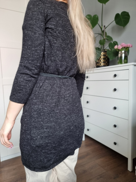 Melanżowy lekki sweter COS z wełny i lnu, r. XS Melanżowy lekki sweter COS z wełny i lnu, r. XS