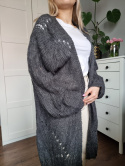 Grey melange cardigan with mohair, r. M