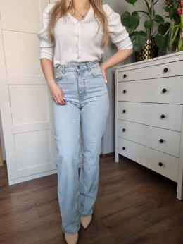 Jasne proste jeansy, r. 34