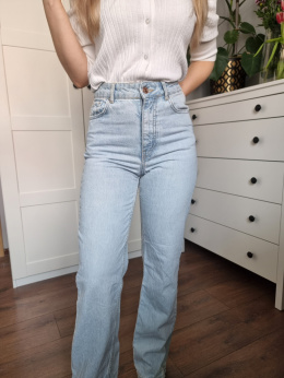 Jasne proste jeansy, r. 34