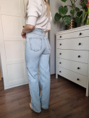 Jasne proste jeansy, r. 34
