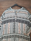 Koszula boho z guzikamia w pastelowe wzory, wiskoza, oversize