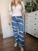 Jeasy w łaty z farby dla dziewczynki 158 cm / r. S