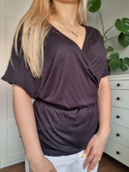 Černá zavinovací halenka, viskóza, velikost M
