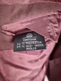 Burgundowa marynarka / żakiet plus size z wełną KINGSTON