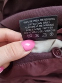 Burgundowa marynarka / żakiet plus size z wełną KINGSTON