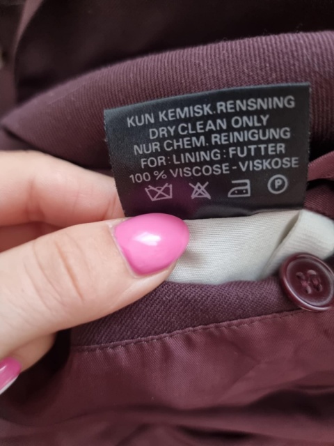 Burgundowa marynarka / żakiet plus size z wełną KINGSTON Burgundowa marynarka / żakiet plus size z wełną KINGSTON