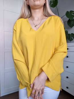 Krásná kanárkově žlutá košile, Zara, viskóza, velikost L