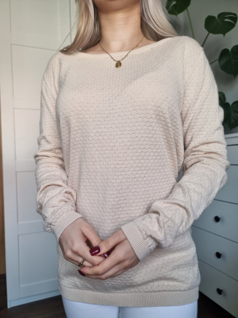 Cream light cotton sweater, pink M Cream light cotton sweater, pink M