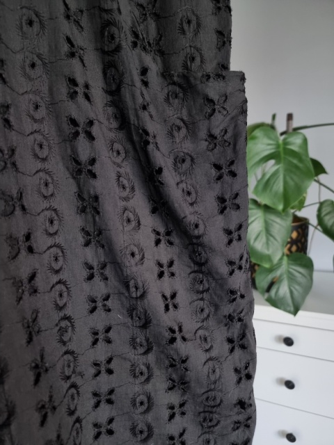 Black embroidered dress with pockets, size M Black embroidered dress with pockets, size M